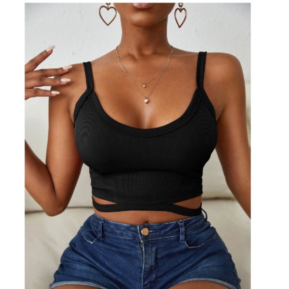 SHEIN Tops - SHEIN SXY Cutout Rib Knit Tank Top